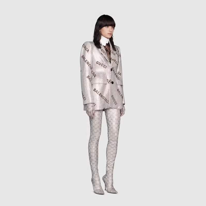 Double Breasted Wool Blazer in Grey  Balenciaga  Mytheresa