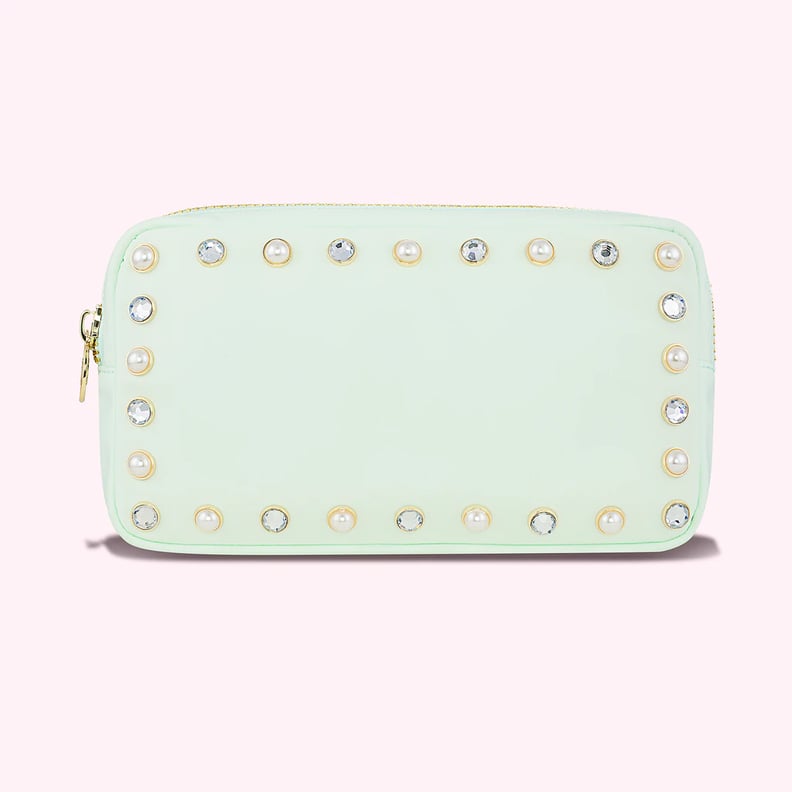 For Style: Embellished Honeydew Nylon Small Pouch