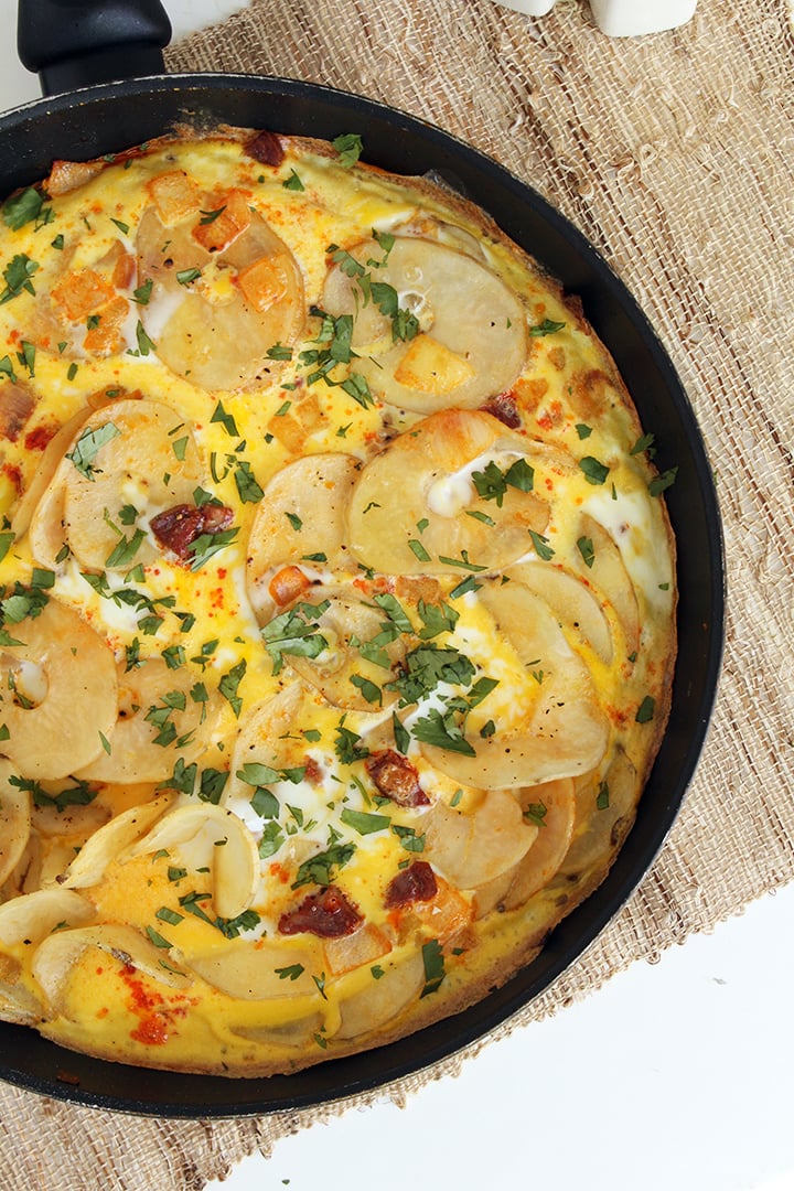 Spiralized Tortilla Española With Chorizo