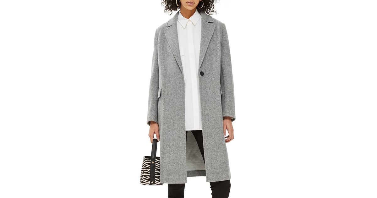 topshop lily knit back midi coat