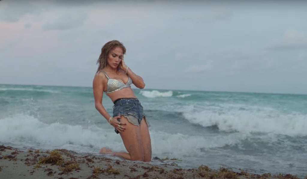 Jennifer Lopez's Rhinestone Bikini in "Cambia el Paso" Video
