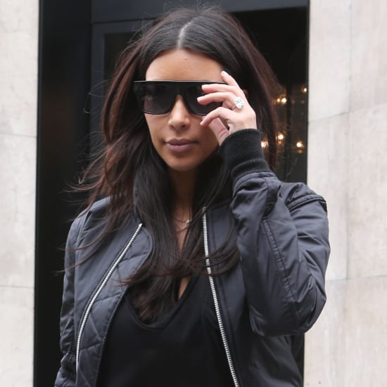 Kim Kardashian and Kendall Jenner at Paris Fashion Week 2014