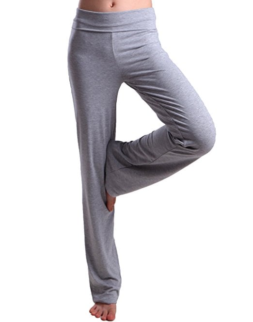 Amazon Color Block Fold Over Waist Yoga Pants