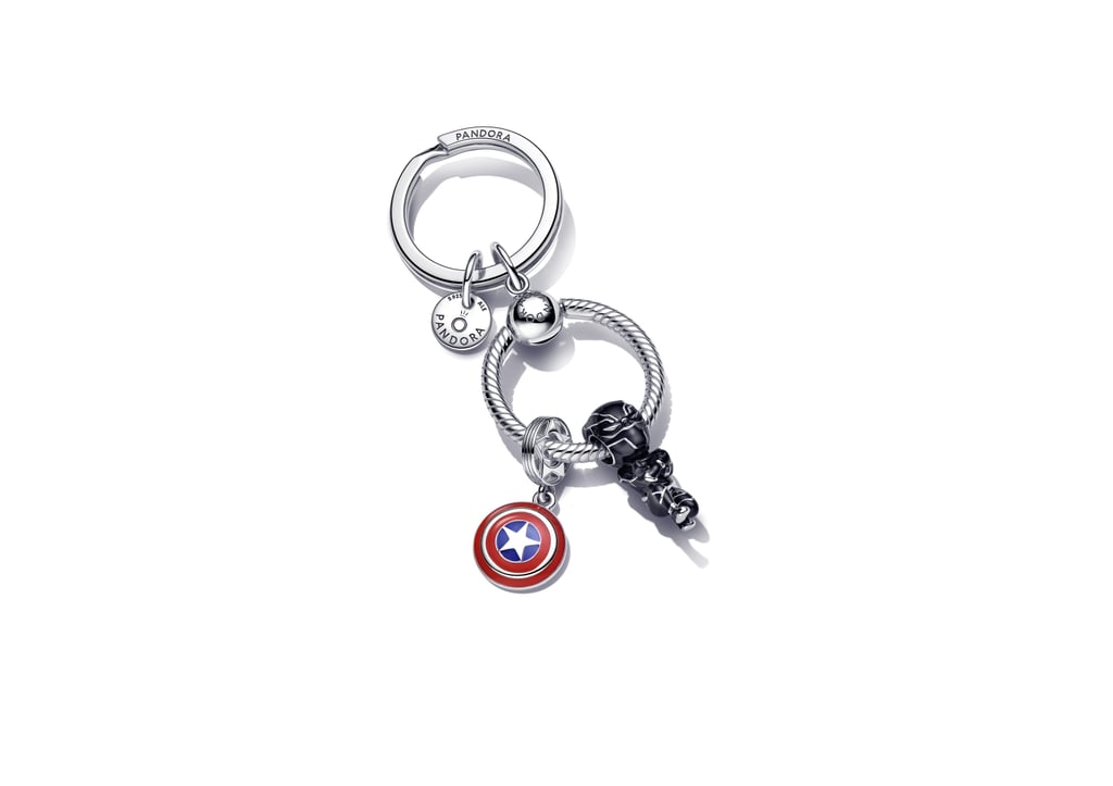 Marvel x Pandora The Avengers Black Panther and Captain America Shield Charms