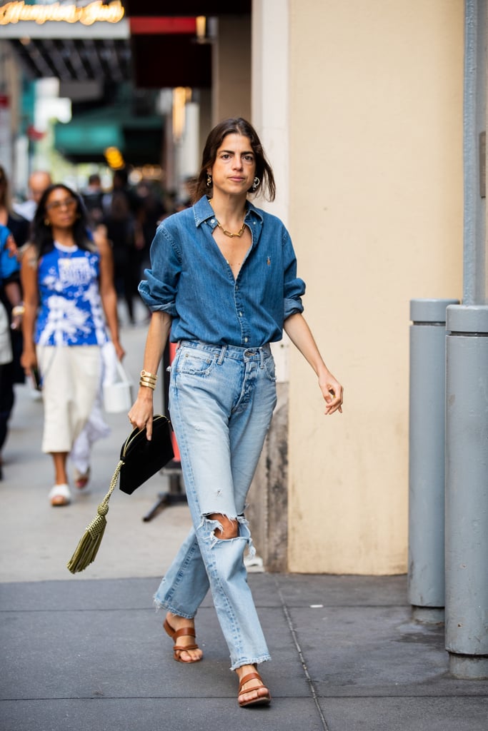 Keep it casual and classic with a denim shirt and slouchy jeans, but kick your Canadian tuxedo up a notch by contrasting the washes of your separates.