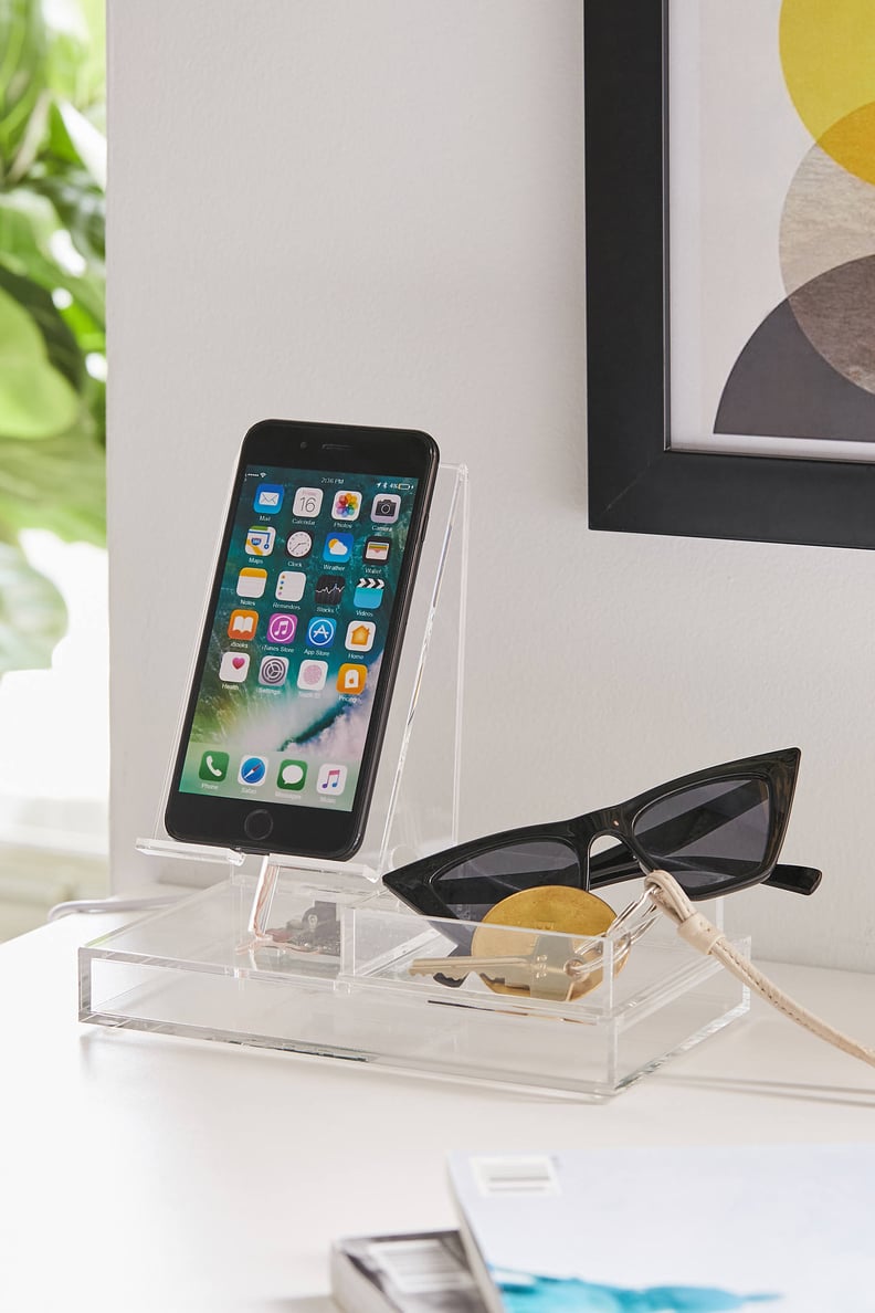 Acrylic Desktop Organizer Wireless Charging Hub