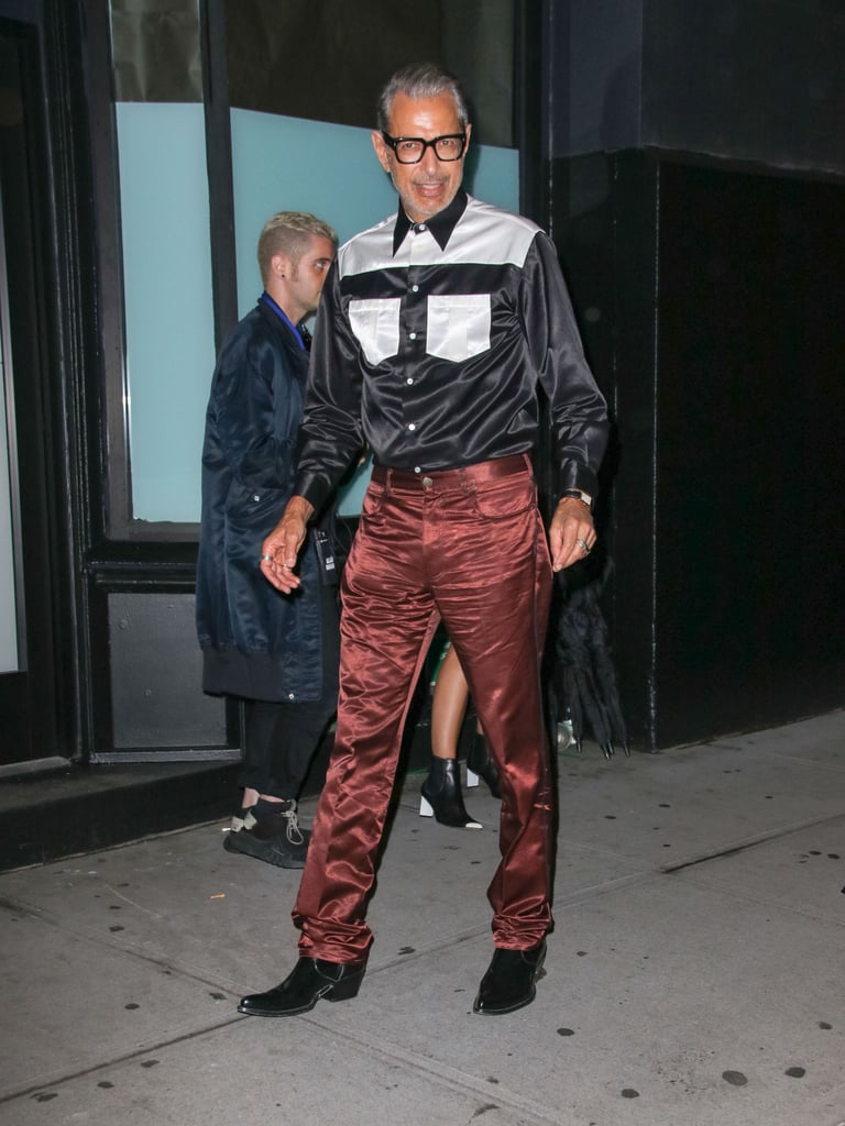 When He Wore Head-to-Toe Satin (?!) at New York Fashion Week