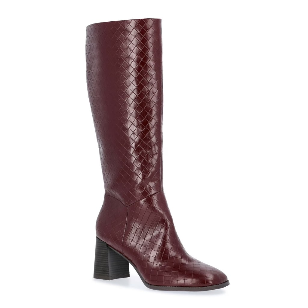 Free Assembly Faux Leather Basketweave Texture Tall Boots ($36, originally $41)
Here's yet another example of Maxwell's magic. Shoppers can't stop talking about how luxe these look while still being budget-friendly. "They look really expensive and I get compliments everywhere I go," one five-star review reads. Another says, "I can't believe the quality and fit for these!"