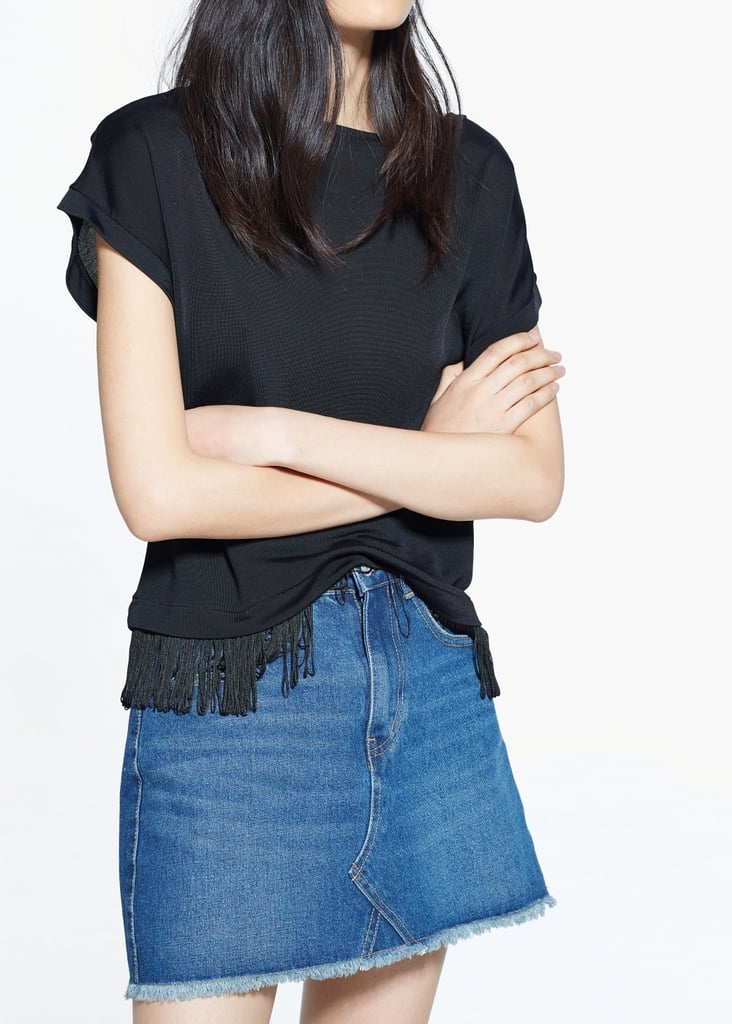 Mango Fringed T-Shirt