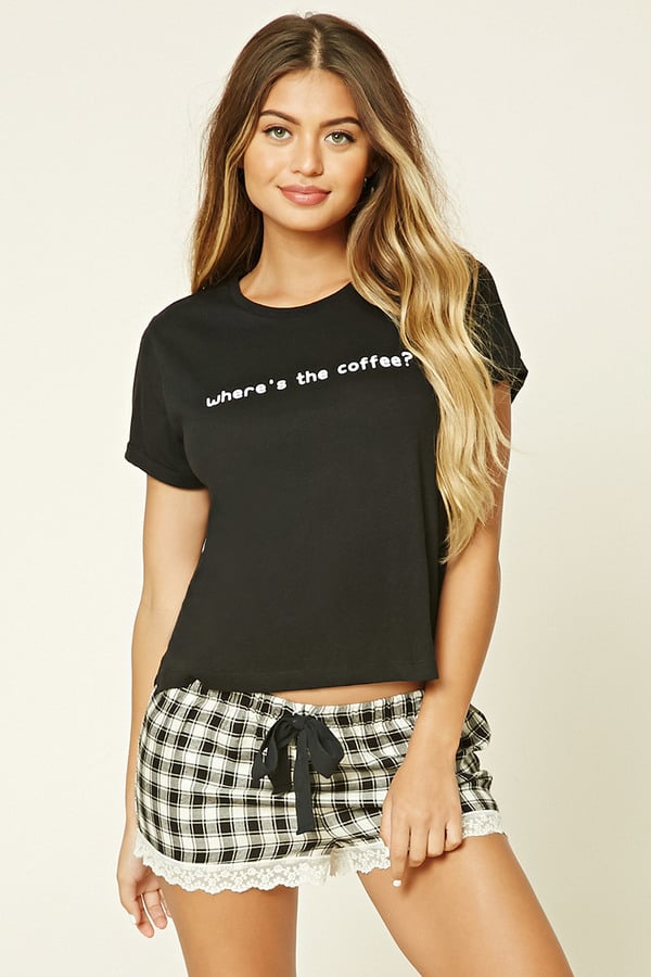 Forever 21 Where's The Coffee PJ Set ($15)