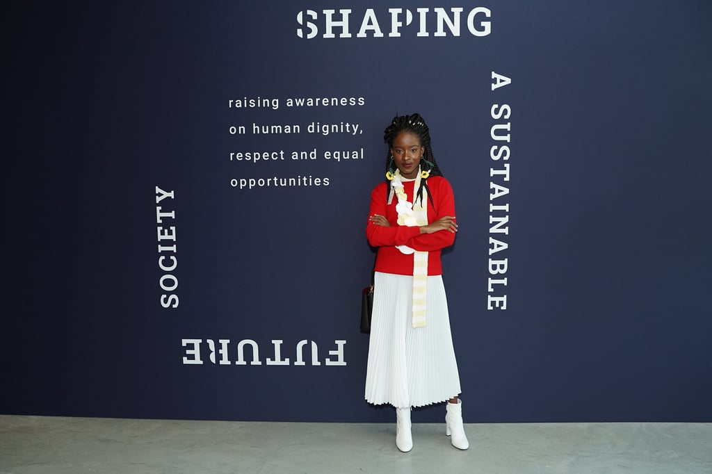 It's not the first time she supported the brand. Here she is swathed head-to-toe in Prada for the luxury group's conference "Shaping a Sustainable Future Society" in 2019.