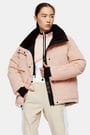 Topshop SNO Blush Corduroy Ski Jacket