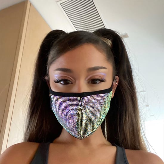 Shop Ariana Grande's Rhinestone Face Mask From Get Stonned
