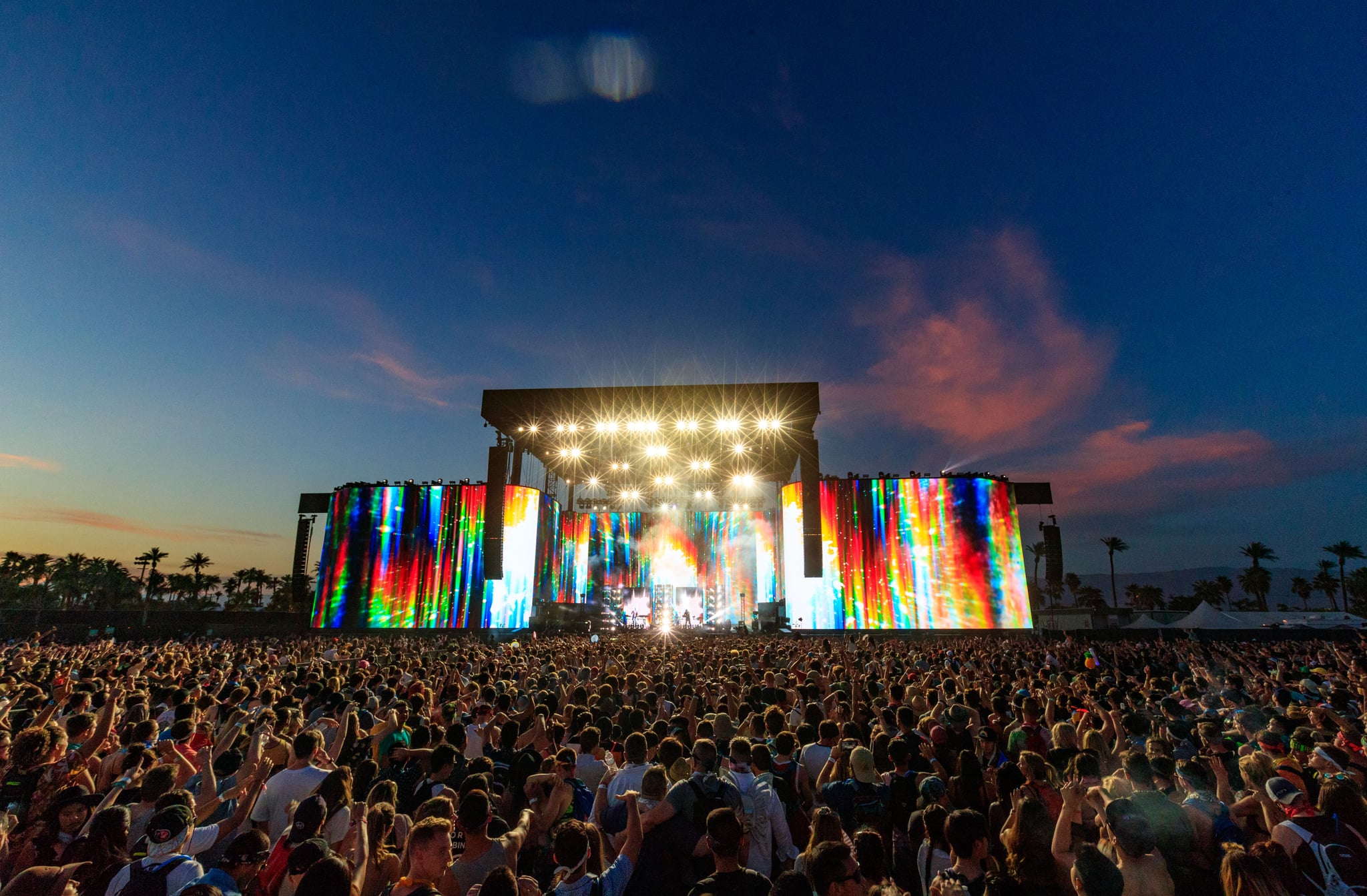 INDIO, CA - APRIL 23:  Porter Robinson & Madeon perform on the Coachella Stage during day 3 of the 2017 Coachella Valley Music & Arts Festival (Weekend 2) at the Empire Polo Club on April 23, 2017 in Indio, California.  (Photo by Christopher Polk/Getty Images for Coachella)