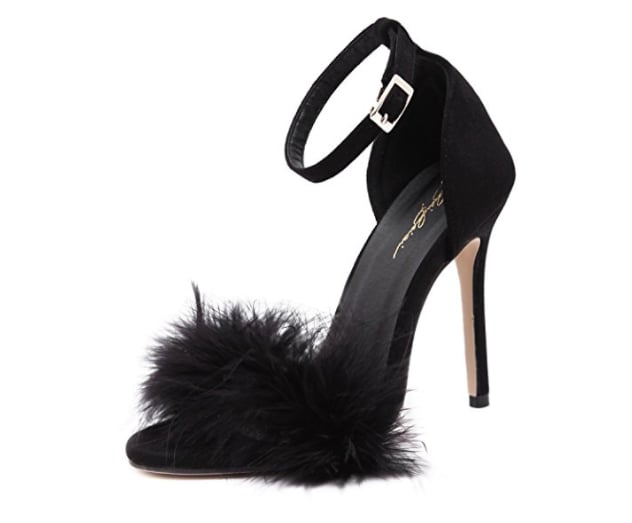 Fluffy Stiletto High Heels | Holiday Heels on Amazon | POPSUGAR Fashion ...