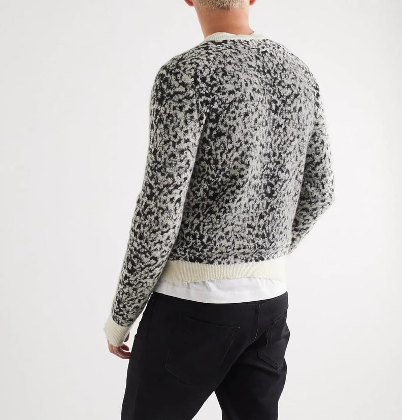 Shop Similar: Saint Laurent Paris Leopard Print Distressed Mohair Sweater