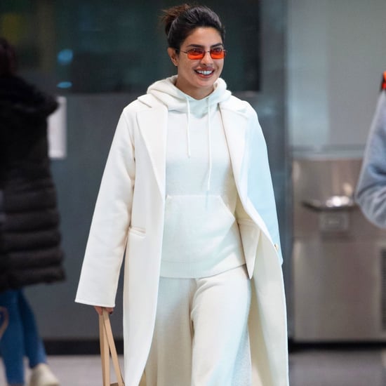 Priyanka Chopra's White Sweatpants at the Airport 2019