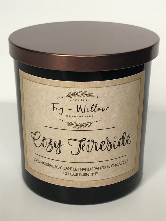 Cozy Fireside Scented Soy Candle