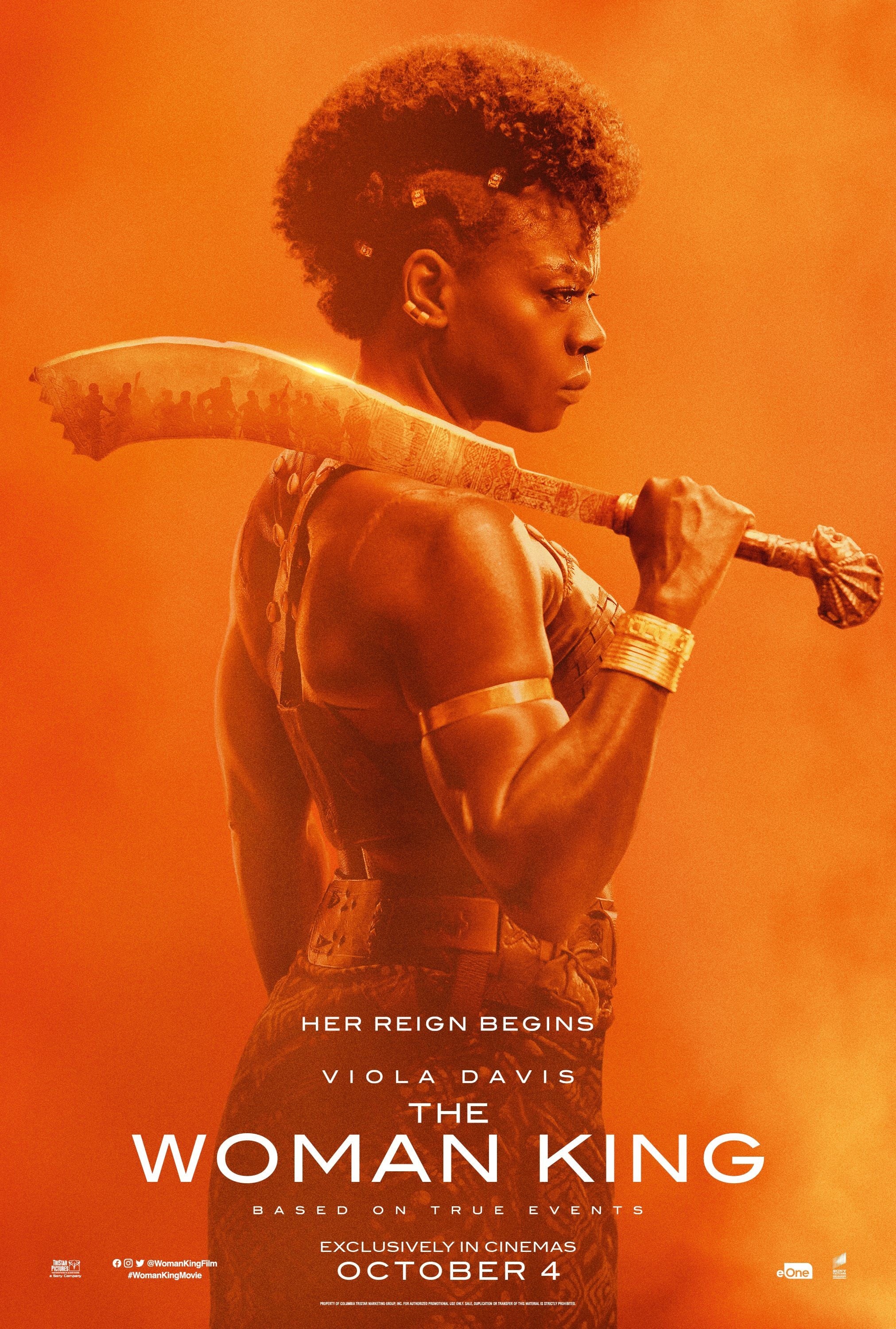 THE WOMAN KING, poster, Viola Davis, 2022.  TriStar Pictures / courtesy Everett Collection