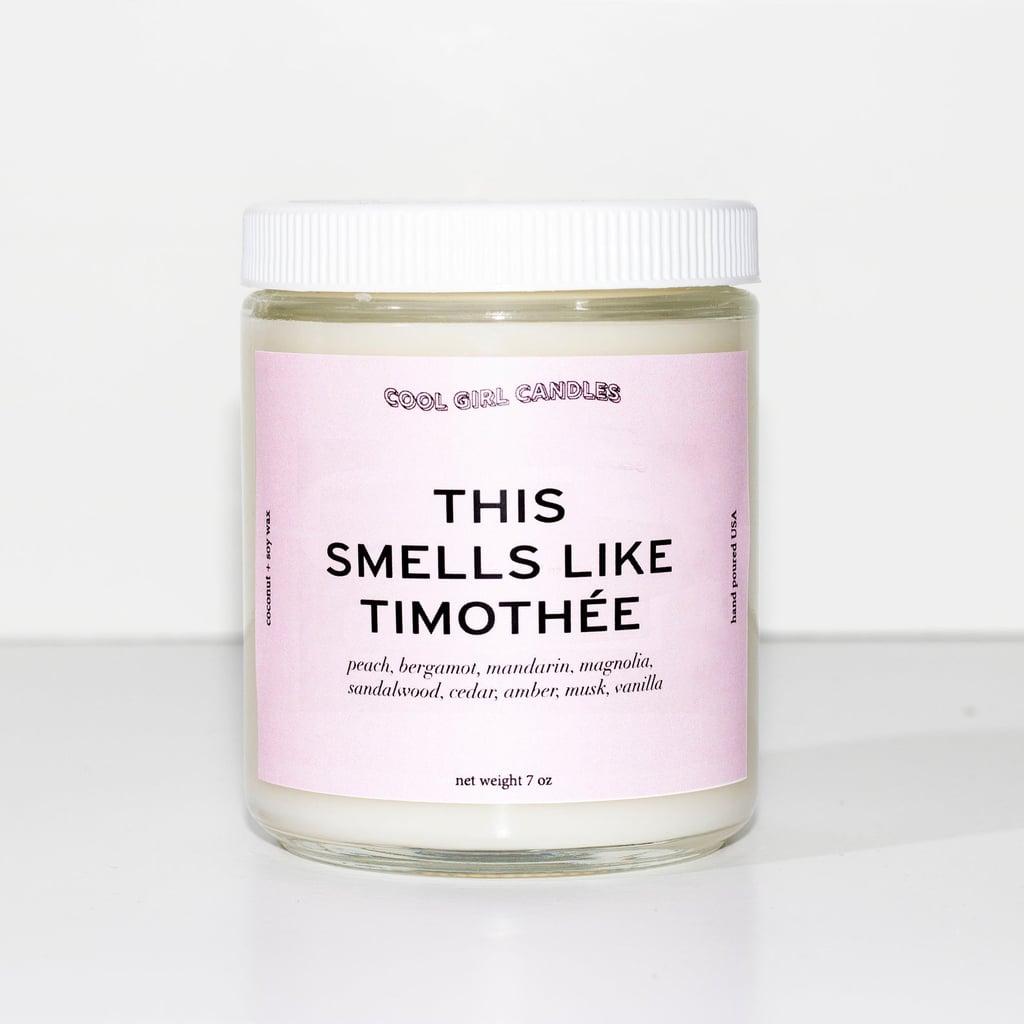 For Timothee Fans: Cool, Girl Candles This Smells Like Timothee Chalamet Candle