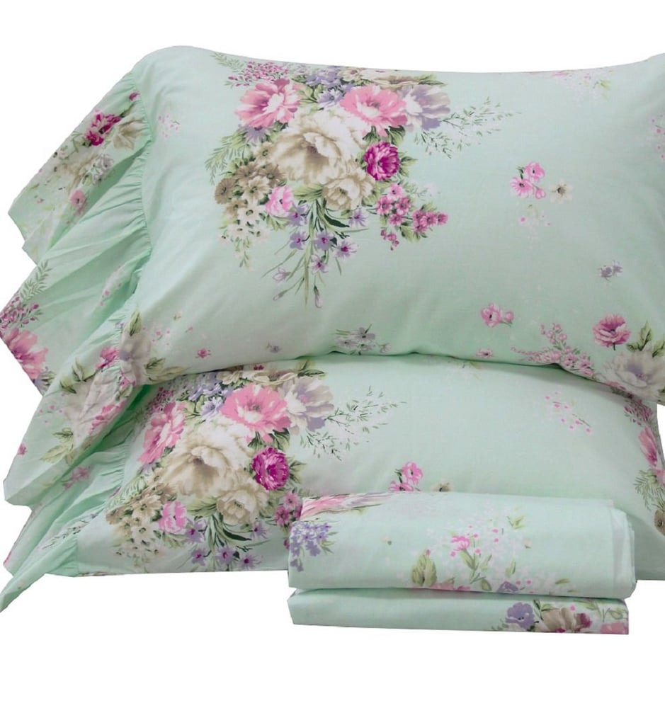 Queen's House 4-Piece Shabby Green Bed Sheet Sets