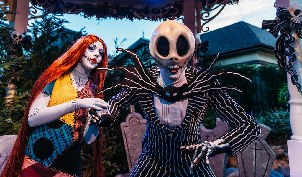 The Nightmare Before Christmas characters say hello.