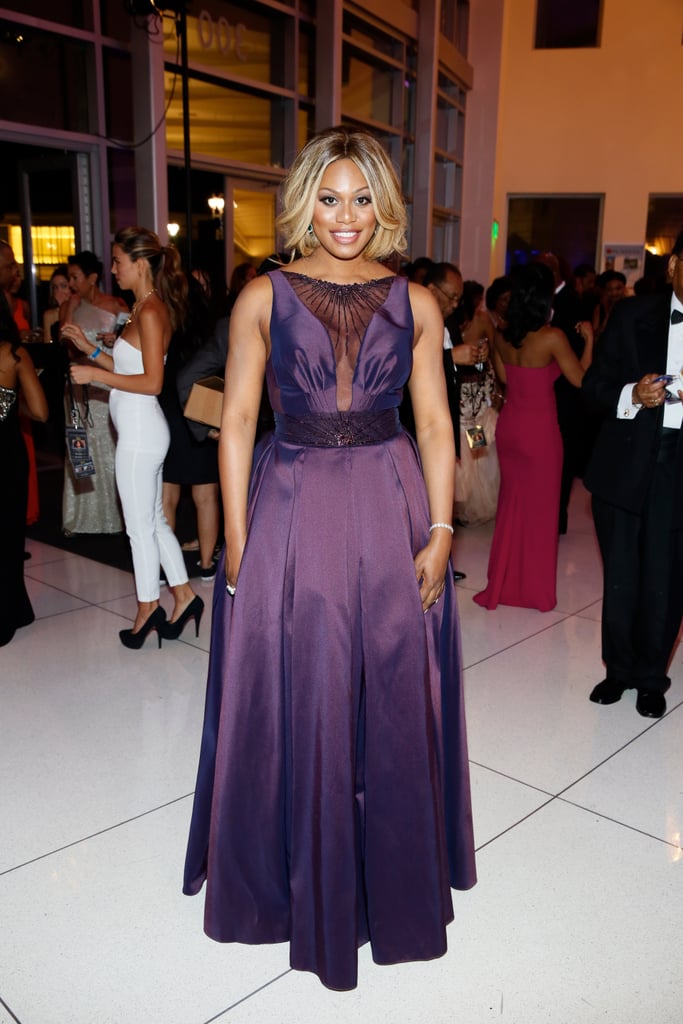 Laverne Cox attended the NAACP Image Awards postshow gala in LA on Friday.