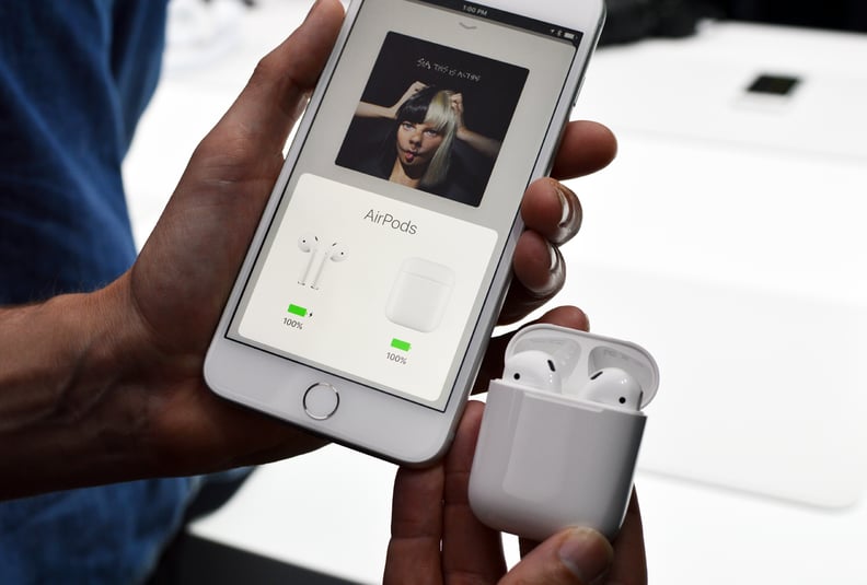 The AirPods connect easily to the iPhone.