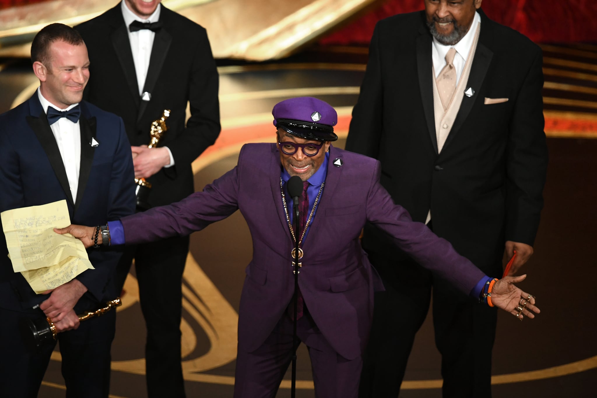HOLLYWOOD, CALIFORNIA - FEBRUARY 24: Spike Lee accepts the Adapted Screenplay award for 'BlacKkKlansman' onstage during the 91st Annual Academy Awards at Dolby Theatre on February 24, 2019 in Hollywood, California. (Photo by Kevin Winter/Getty Images)