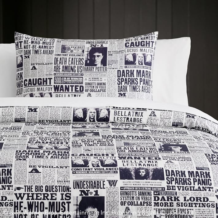 Daily Prophet Duvet Cover and Sham ($29 - $139)