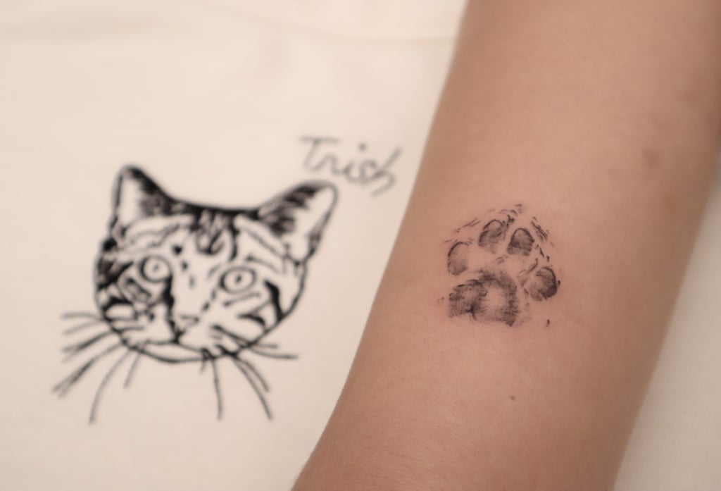 How to Get a Tattoo of Your Cat's Paw Print: See the Process | POPSUGAR  Beauty