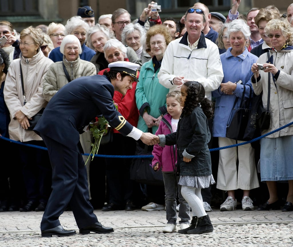 His sweet interactions with kids upped the prince's cute factor during his 30th birthday celebrations in 2009.