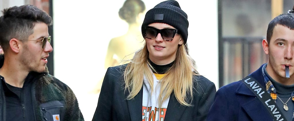 Sophie Turner's Cute Outfit Idea For Your College Hoodie