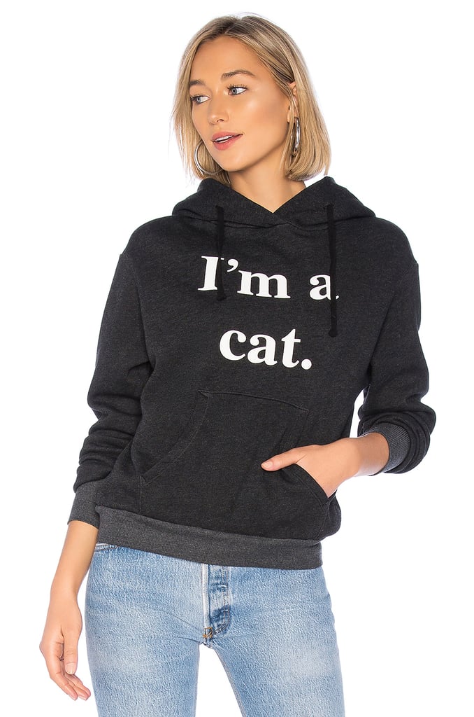 Wildfox Couture Cat Hoodie in Clean Black