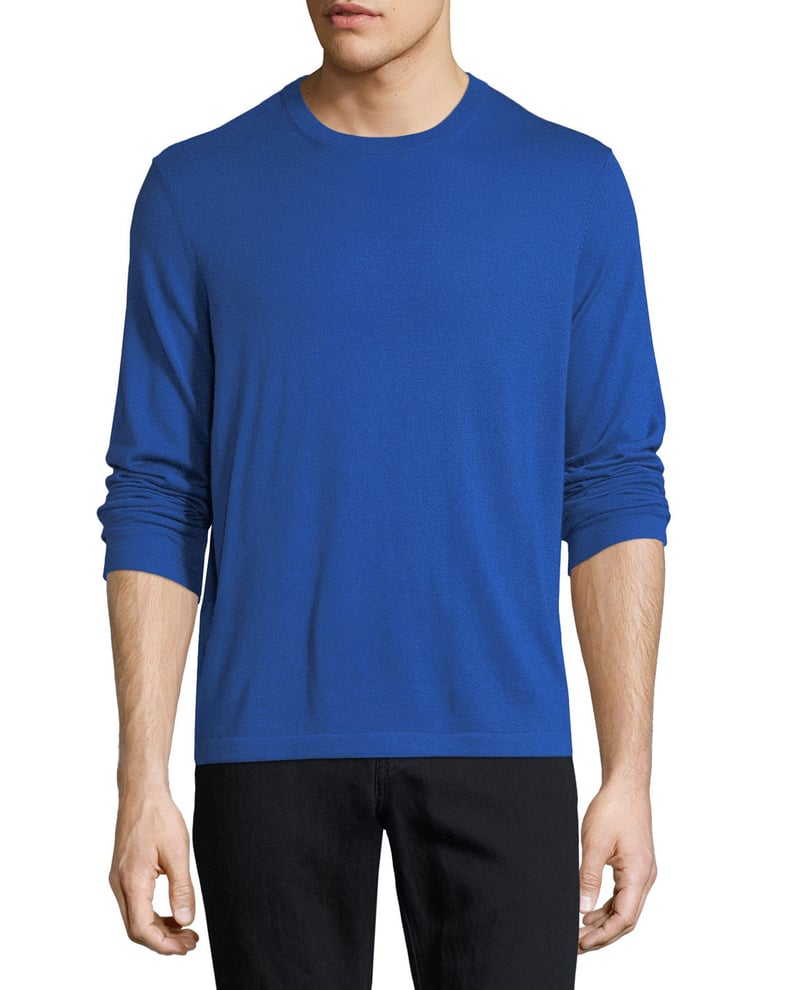 Neiman Marcus Cashmere-Silk Crewneck Sweater
