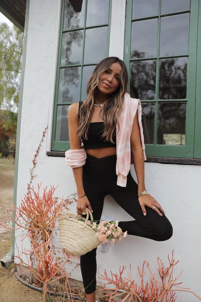 Bandier x Sincerely Jules Rue Crossover Legging and Rue Ruffle Bra