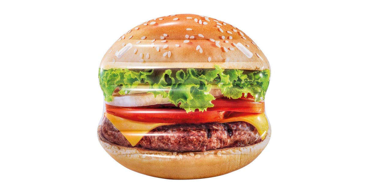 Inflatable Hamburger Island Pool Float Hamburger Pool Float