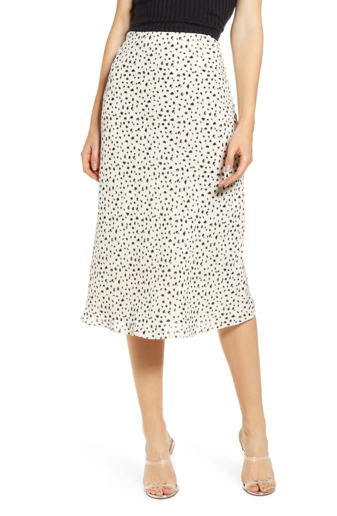 Socialite Print Bias Cut Skirt