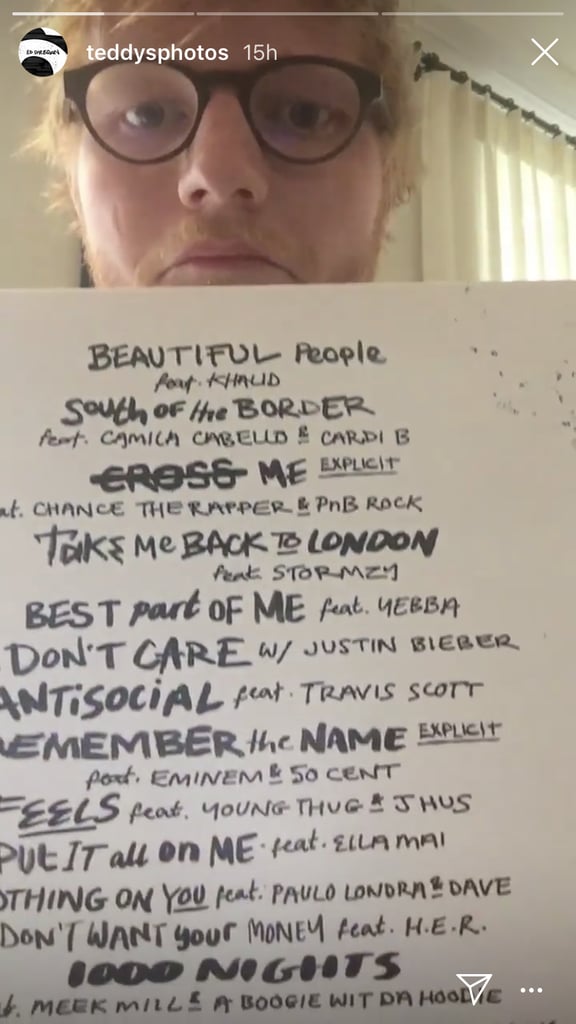 Ed Sheeran Announces No. 6 Collaborations Project Track List