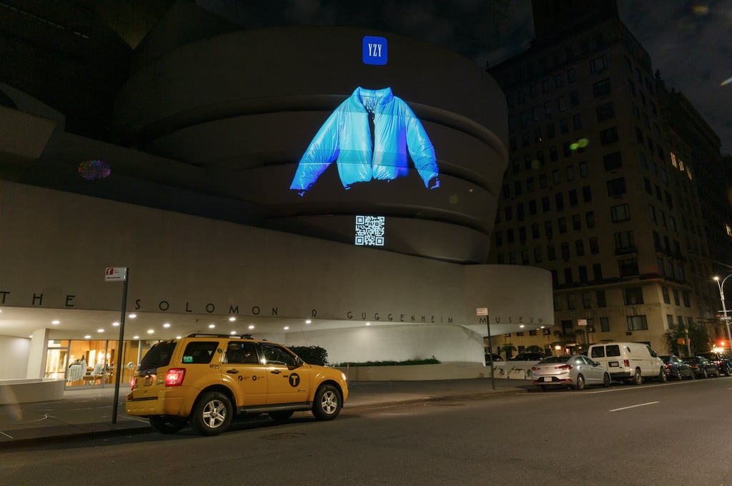 Yeezy x Gap Round Jacket Floating Projection in New York City