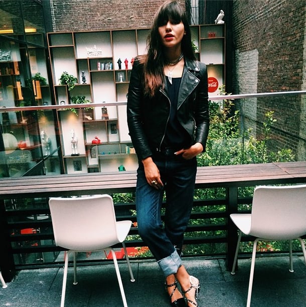Try cuffing your jeans and pairing them with strappy flats to give your ankles a little breathing room.
Source: Instagram user natalieoffduty