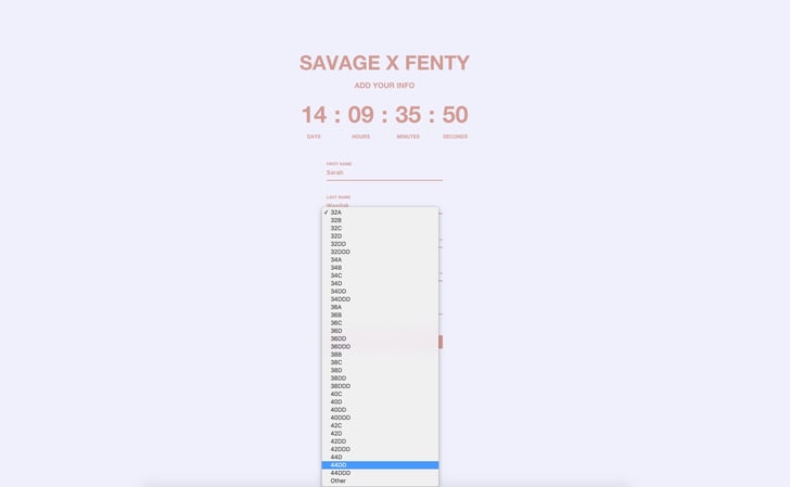 savage fenty bra size guide
