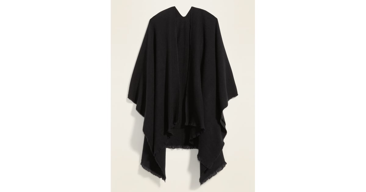Cozy Flannel Open-Front Poncho | Best 