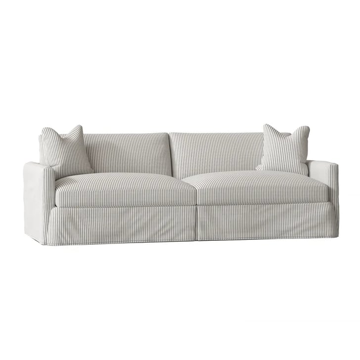 A Patterned Sofa Wayfair Kian Square Arm Slipcovered Sofa The Best