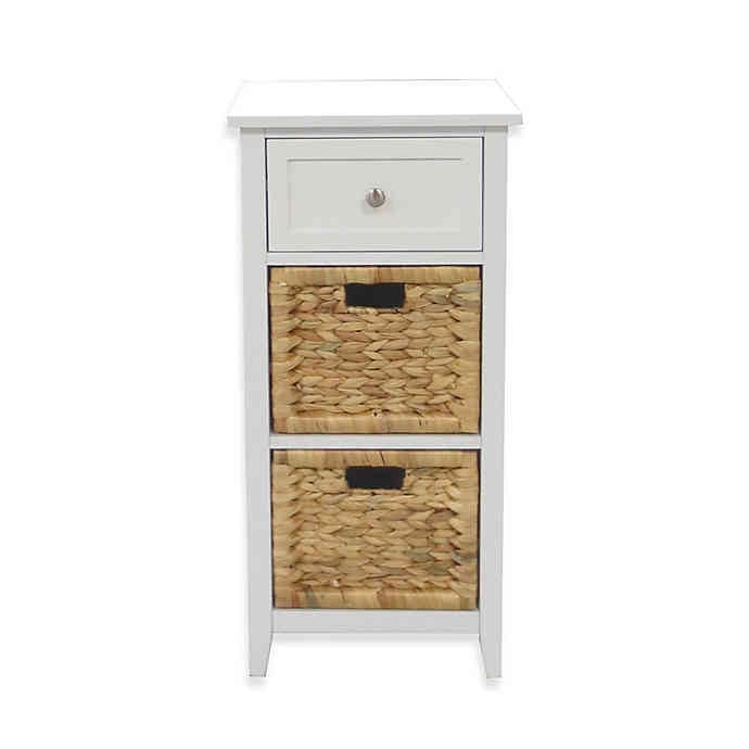 3-Drawers Bathroom Floor Cabinet in White