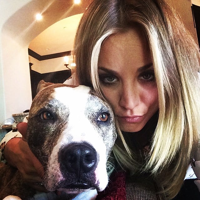 Kaley Cuoco bonded with her dog on Easter. 
Source: Instagram user normancook