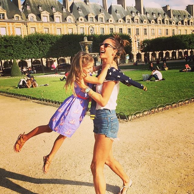 Alessandra Ambrosio Family Vacation in Paris