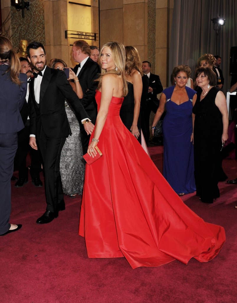 Justin Theroux's Instagram of Jennifer Aniston's Dress