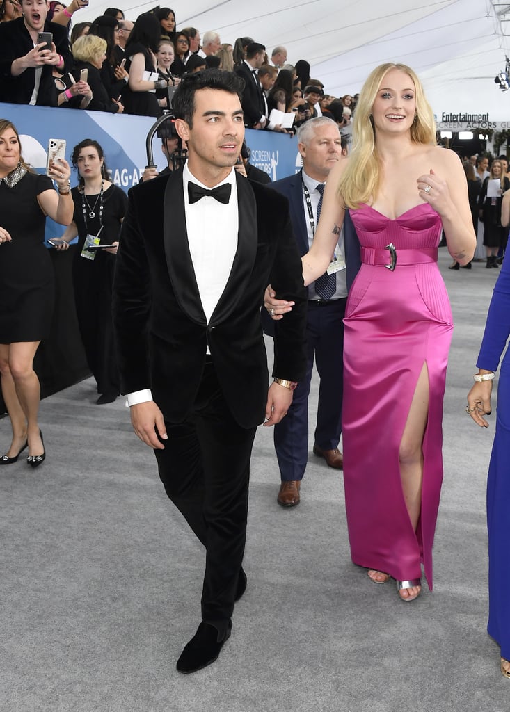 Sophie Turner Hot Pink Louis Vuitton Gown at SAG Awards 2020