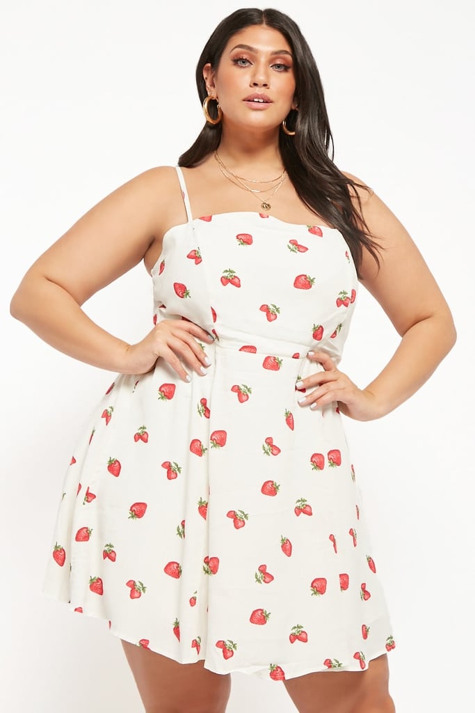 Plus-Size Strawberry Cami Mini Dress